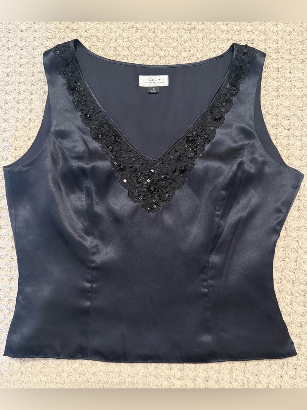 Tahari by Arthur S. Levine Silk Beaded Camisole